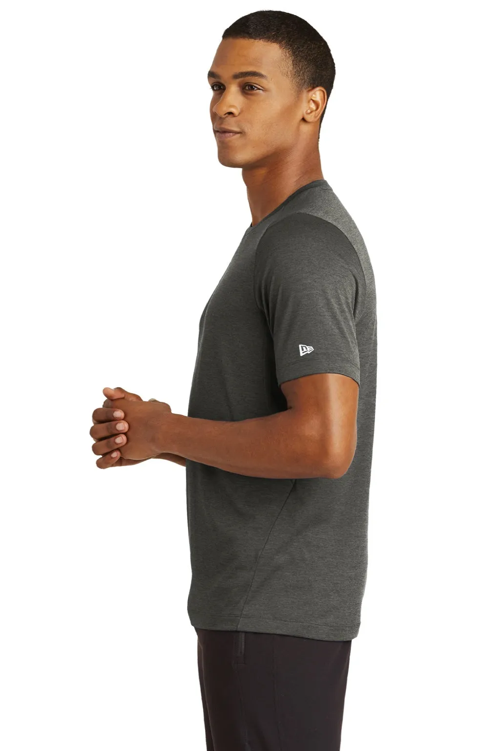 New Era Mens Series Performance Jersey Moisture Wicking Short Sleeve Crewneck T-Shirt - Graphite Grey