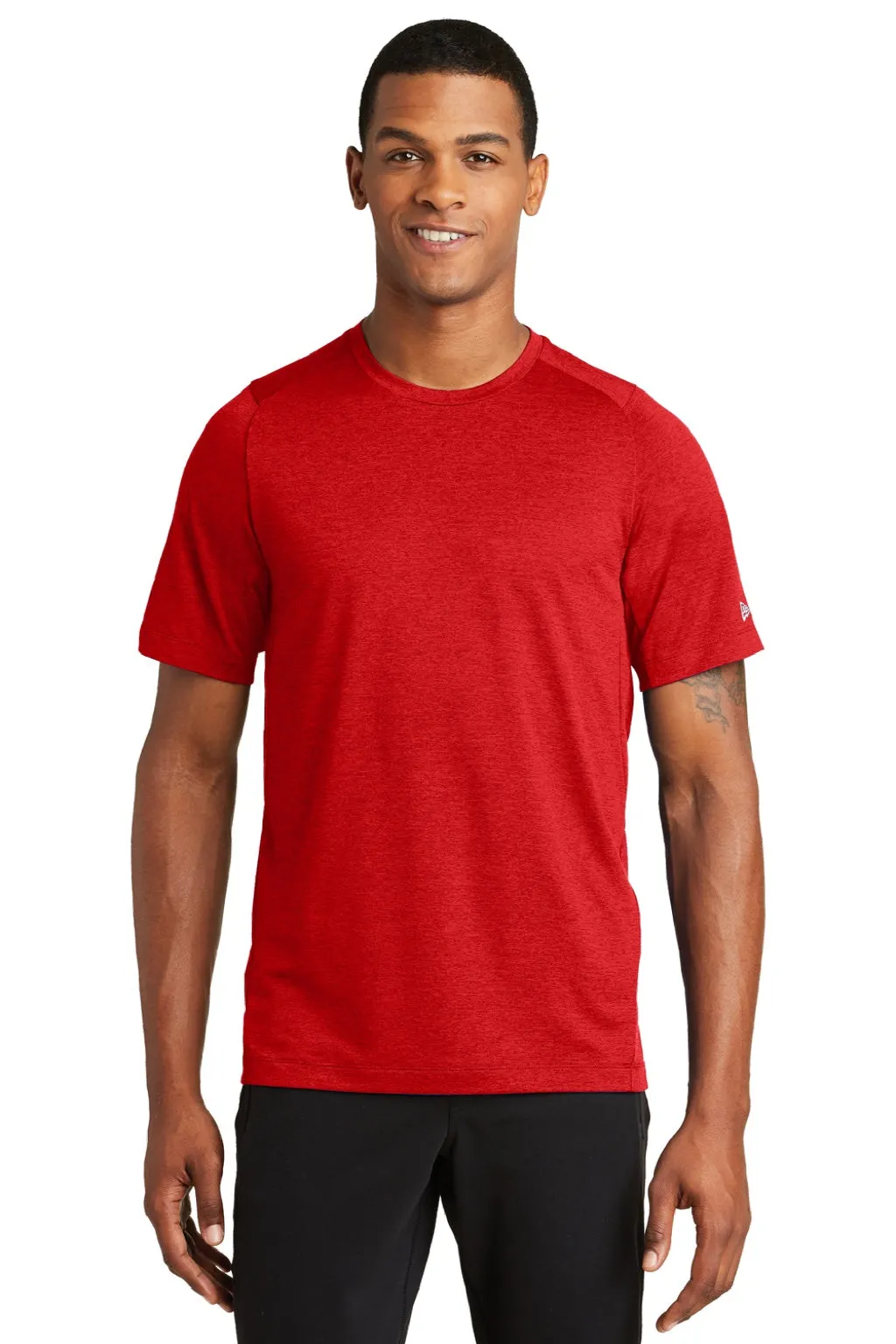 New Era Mens Series Performance Jersey Moisture Wicking Short Sleeve Crewneck T-Shirt - Scarlet Red