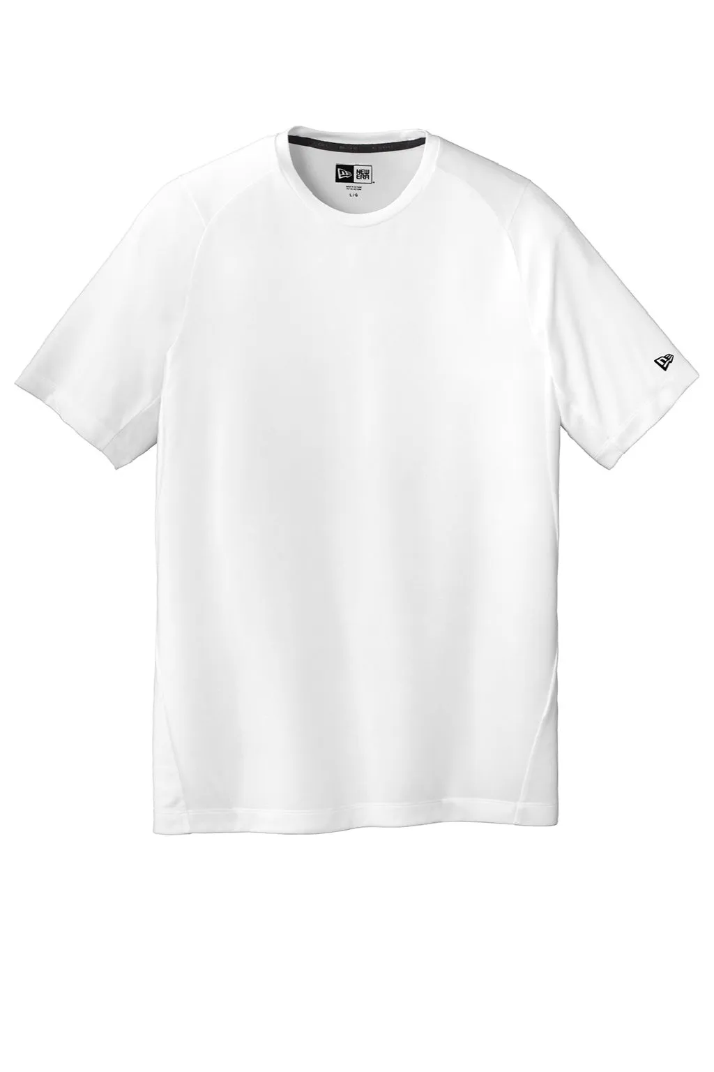 New Era Mens Series Performance Jersey Moisture Wicking Short Sleeve Crewneck T-Shirt - White