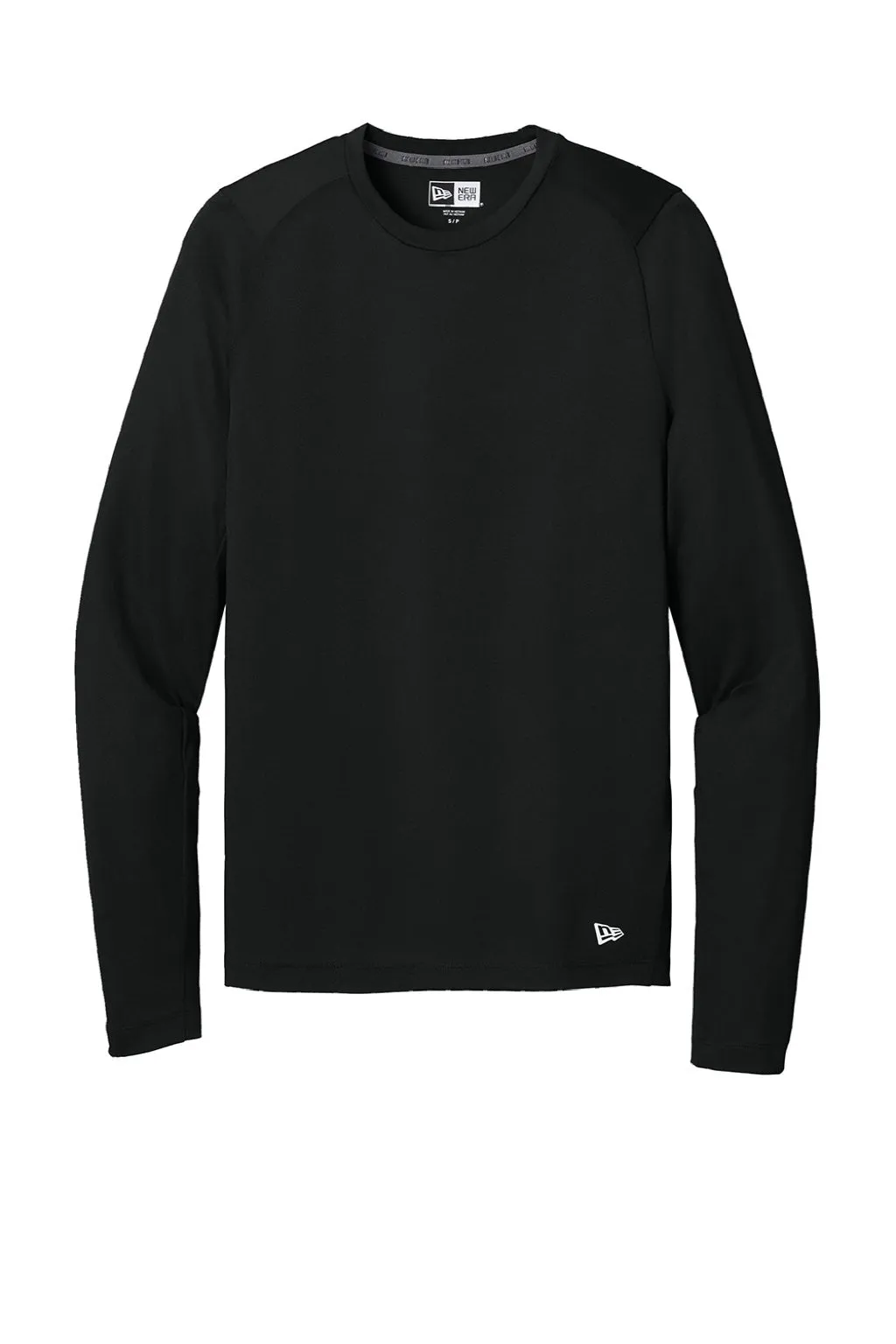 New Era Mens Series Performance Moisture Wicking Long Sleeve Crewneck T-Shirt - Black