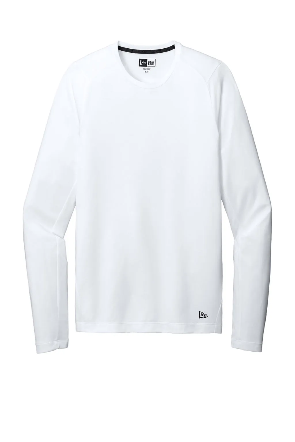 New Era Mens Series Performance Moisture Wicking Long Sleeve Crewneck T-Shirt - White