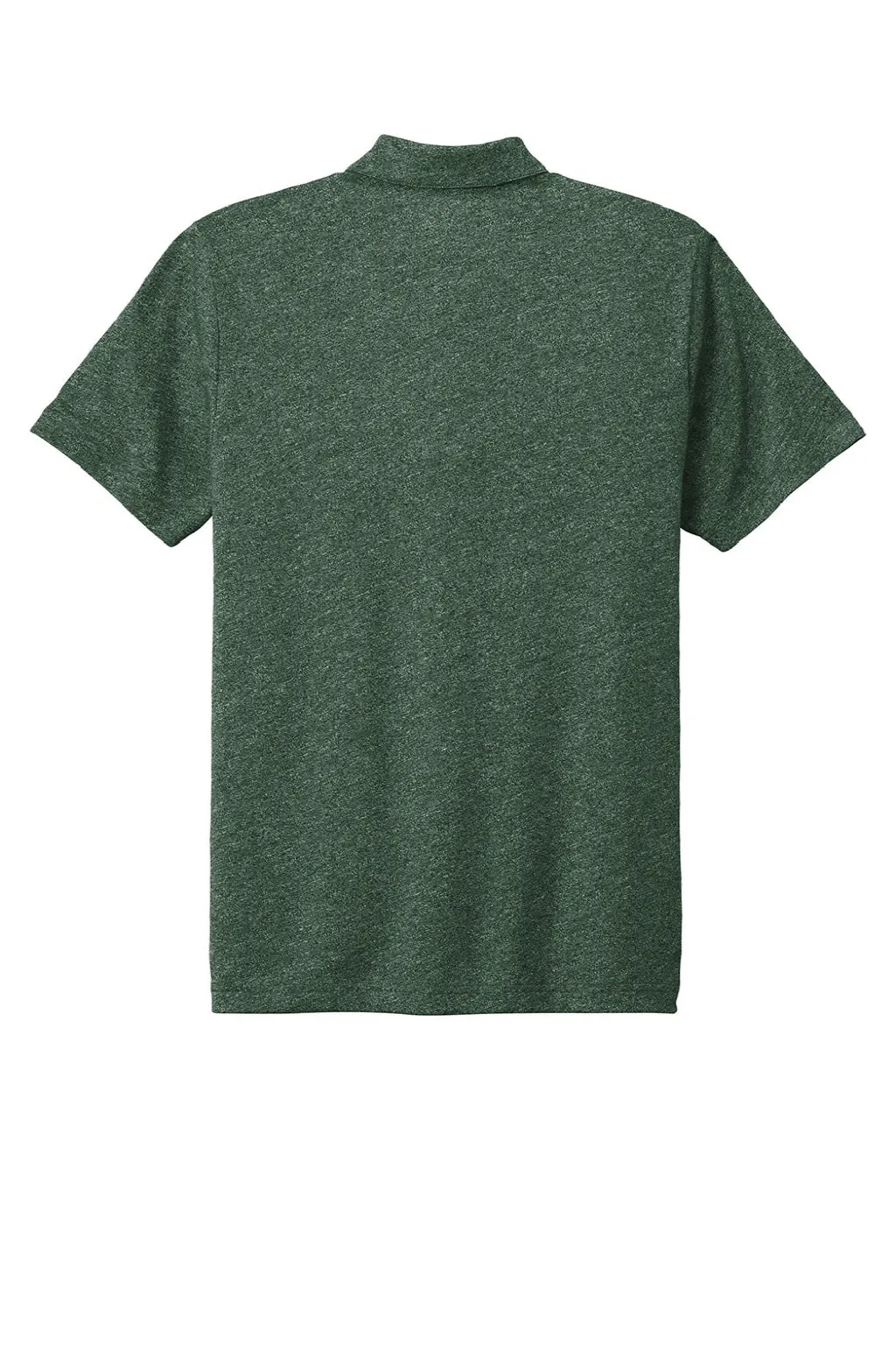 New Era Mens Slub Twist Short Sleeve Polo Shirt - Dark Green Twist