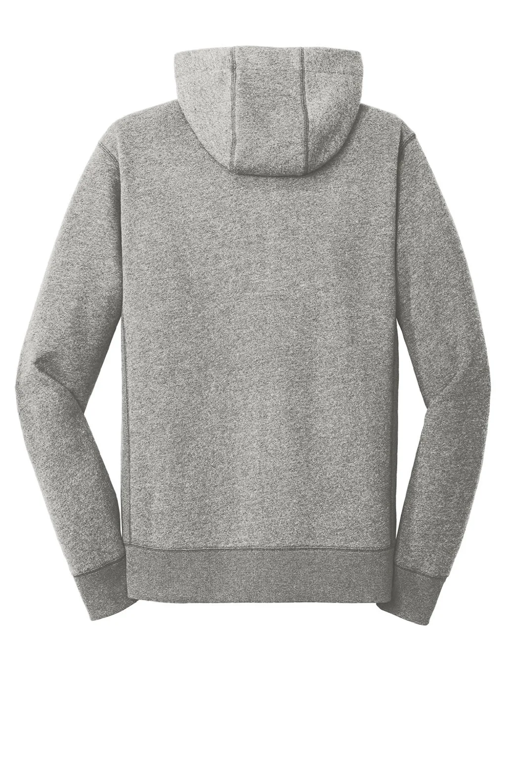 New Era Mens Sueded French Terry Full Zip Hooded Sweatshirt Hoodie w/ Pockets - Light Graphite Grey Twist