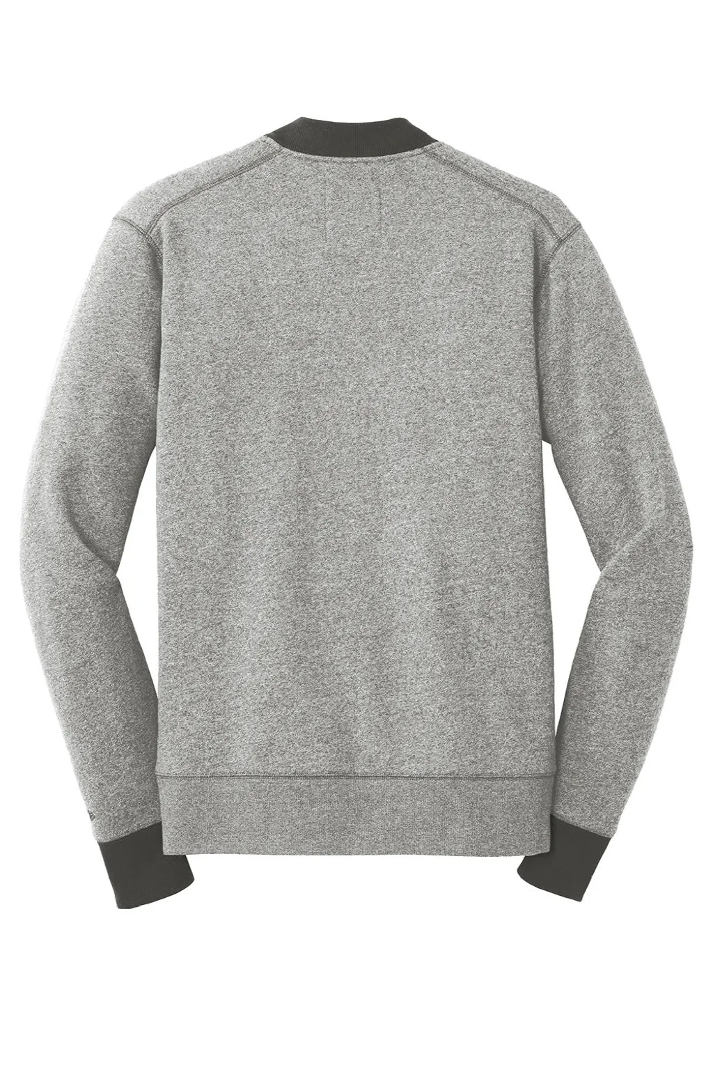 New Era Mens Sueded French Terry Full Zip Jacket - Light Graphite Grey Twist/Graphite Grey