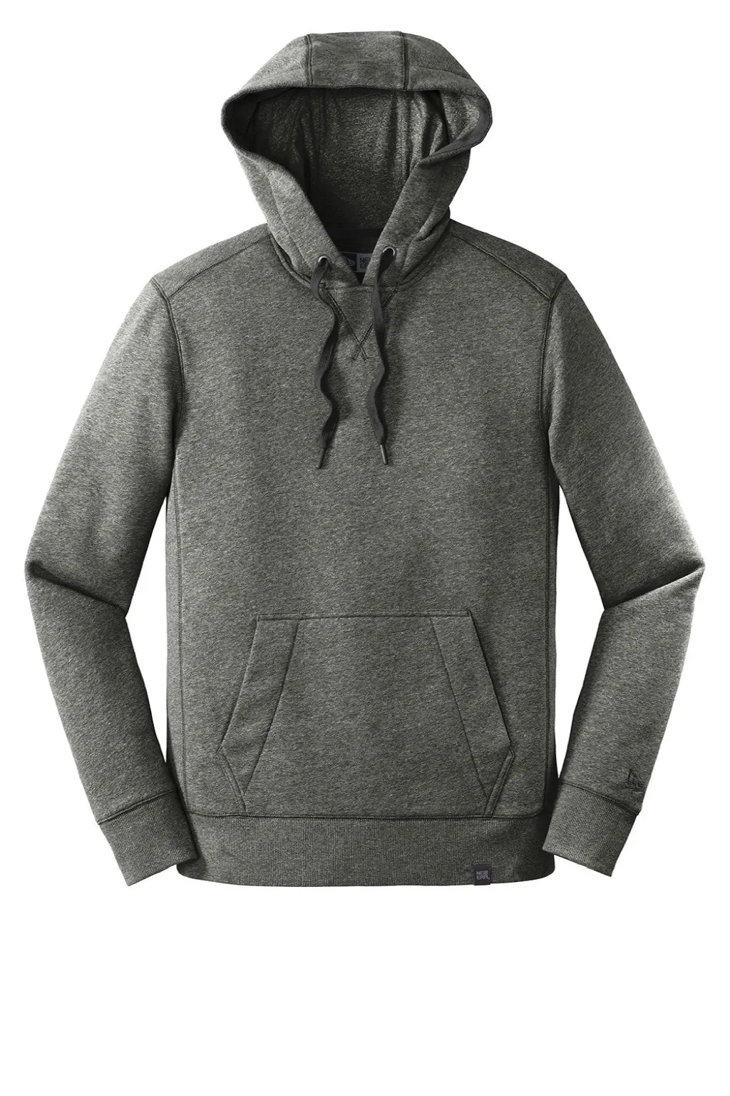 New Era Mens Sueded French Terry Hooded Sweatshirt Hoodie w/ Pouch Pocket - Black Twist