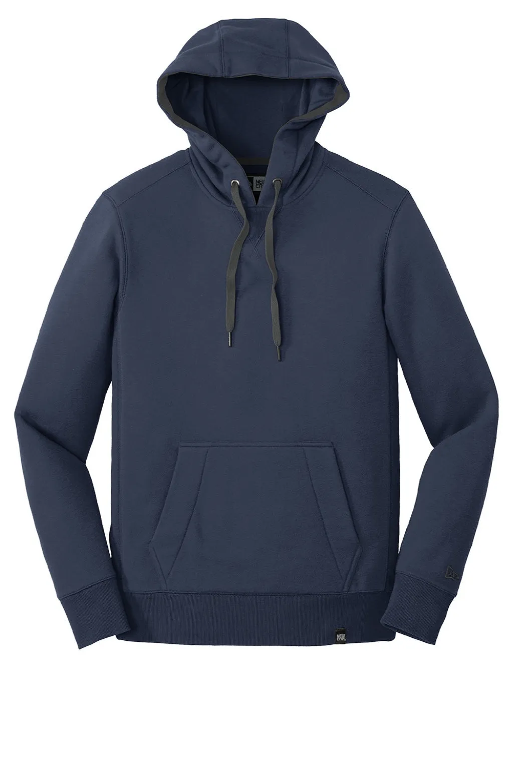 New Era Mens Sueded French Terry Hooded Sweatshirt Hoodie w/ Pouch Pocket - Navy Blue