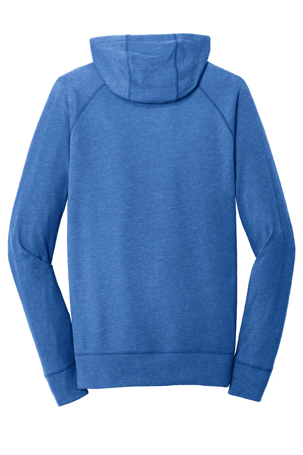 New Era Mens Sueded Full Zip Hooded Sweatshirt Hoodie w/ Pockets - Heather Royal Blue