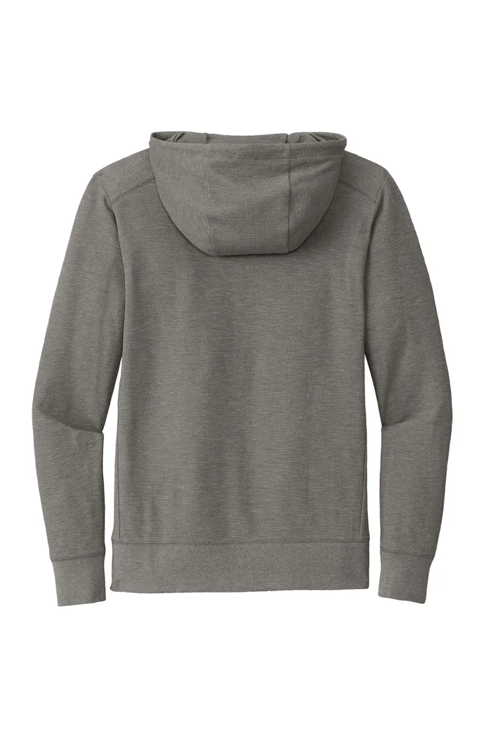 New Era Mens Thermal Full Zip Hooded Sweatshirt Hoodie w/ Pockets - Heather Shadow Grey