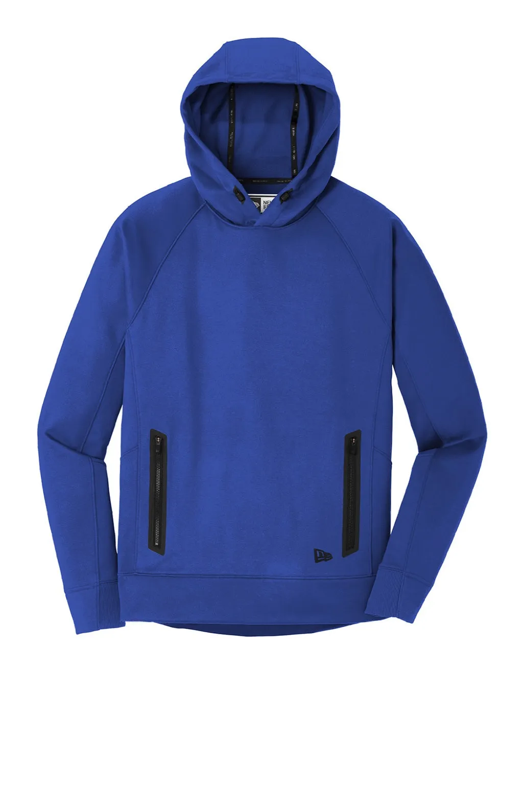 New Era Mens Venue Fleece Moisture Wicking Hooded Sweatshirt Hoodie w/ Pockets - Royal Blue