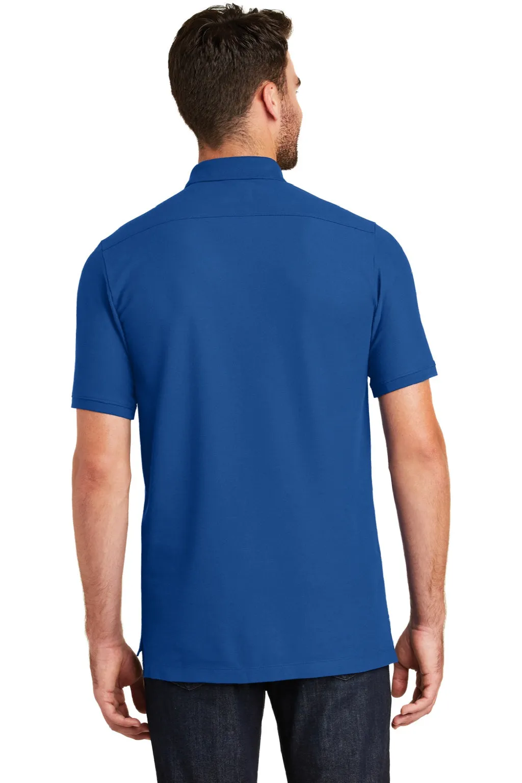 New Era Mens Venue Home Plate Moisture Wicking Short Sleeve Polo Shirt - Royal Blue