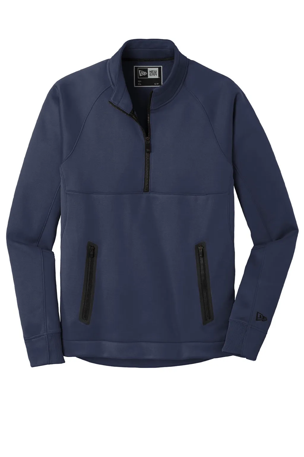 New Era Mens Venue Moisture Wicking Fleece 1/4 Zip Sweatshirt w/ Pockets - Navy Blue