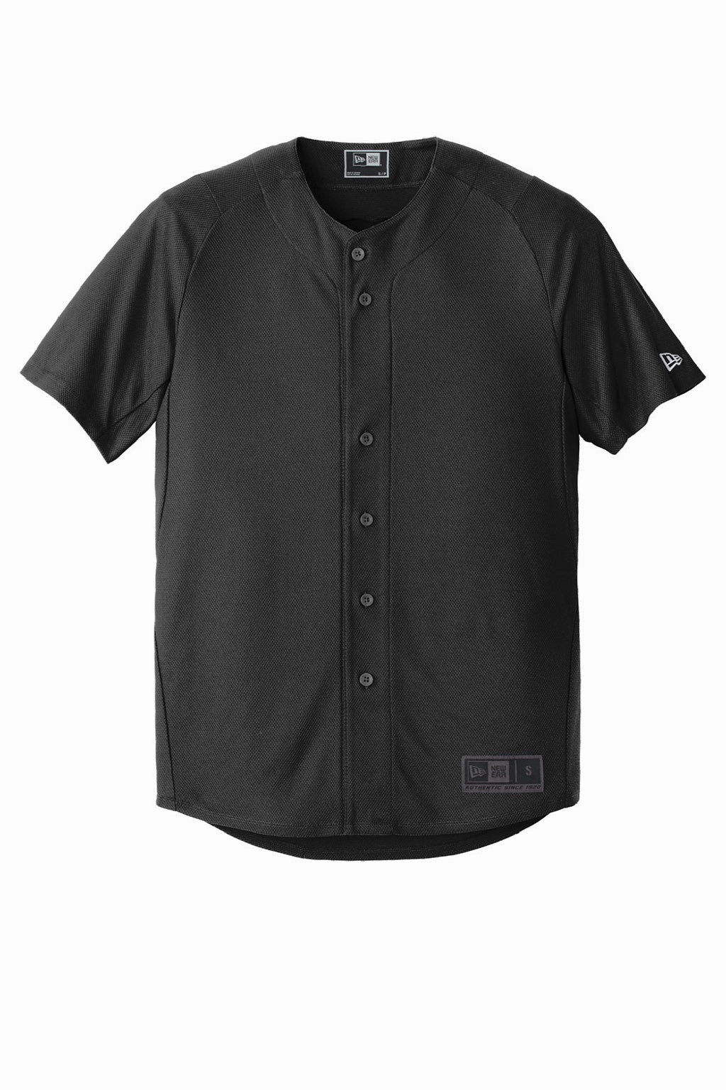New Era Mens Diamond Era Moisture Wicking Short Sleeve Jersey - Black