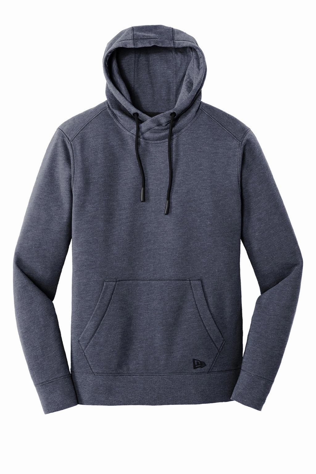 New Era Mens Fleece Hooded Sweatshirt Hoodie w/ Pouch Pocket - Heather Navy Blue
