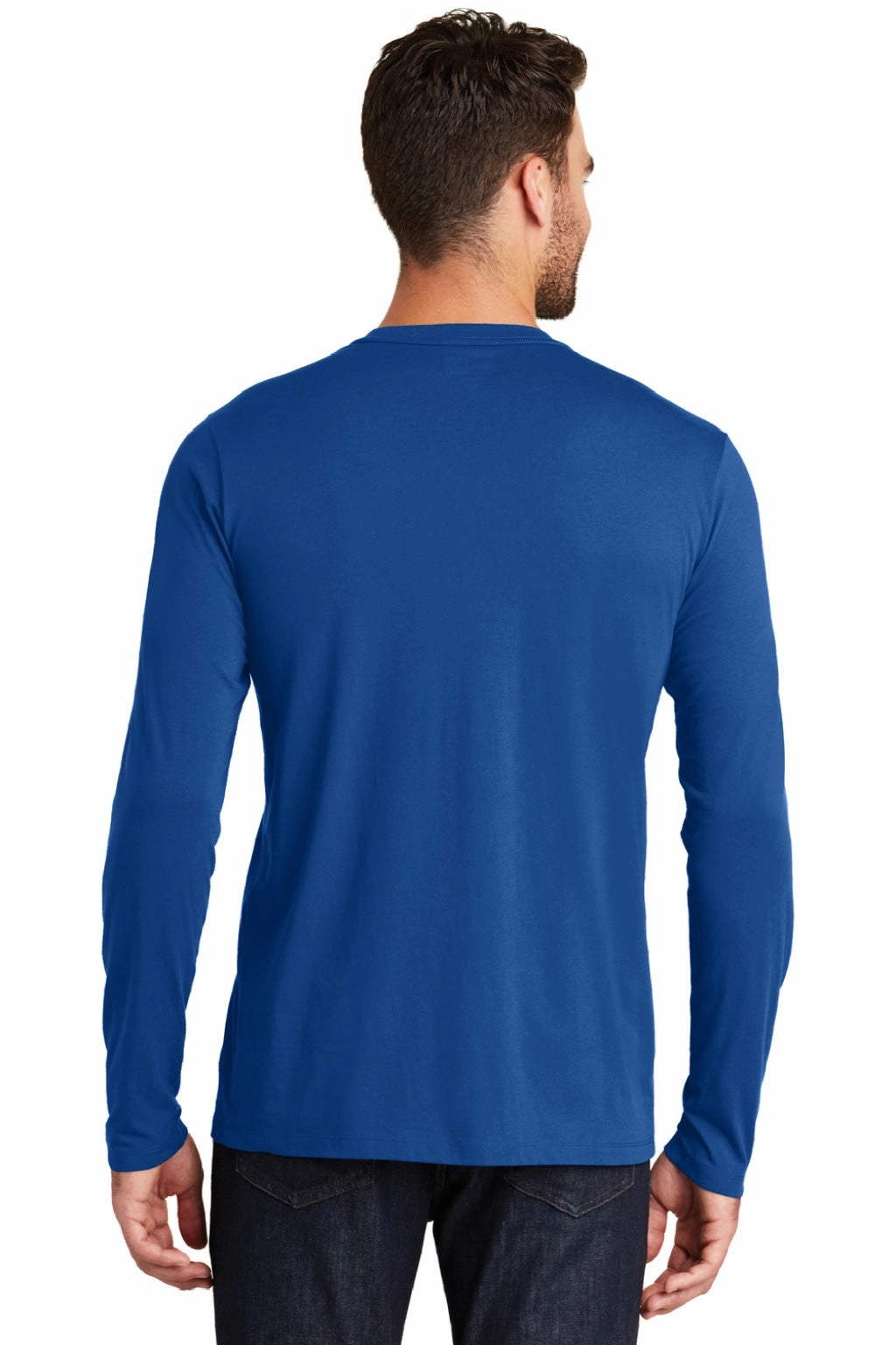 New Era Mens Heritage Long Sleeve Crewneck T-Shirt - Royal Blue
