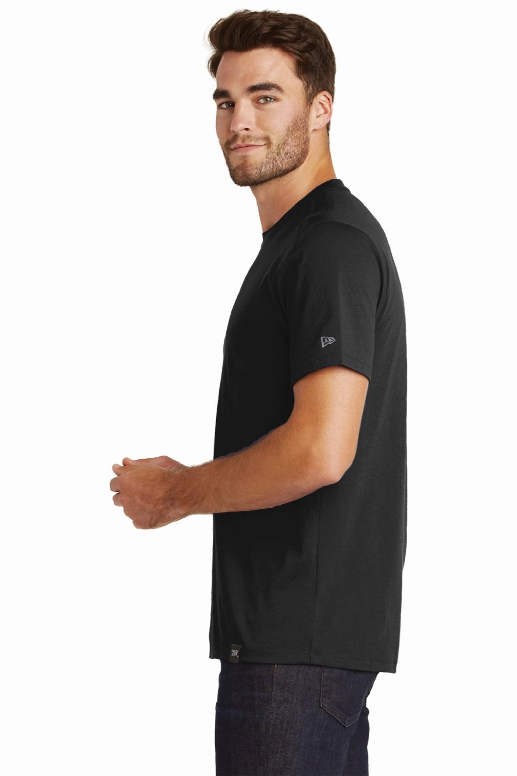 New Era Mens Heritage Short Sleeve Crewneck T-Shirt - Black