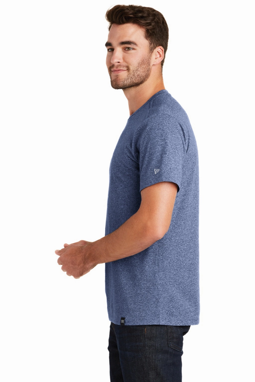 New Era Mens Heritage Short Sleeve Crewneck T-Shirt - Dark Royal Blue Twist