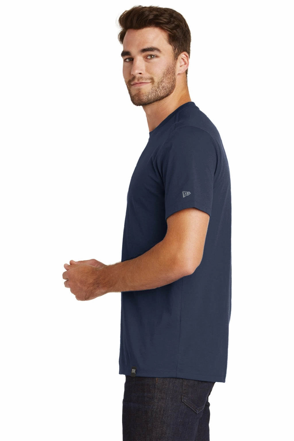 New Era Mens Heritage Short Sleeve Crewneck T-Shirt - True Navy Blue