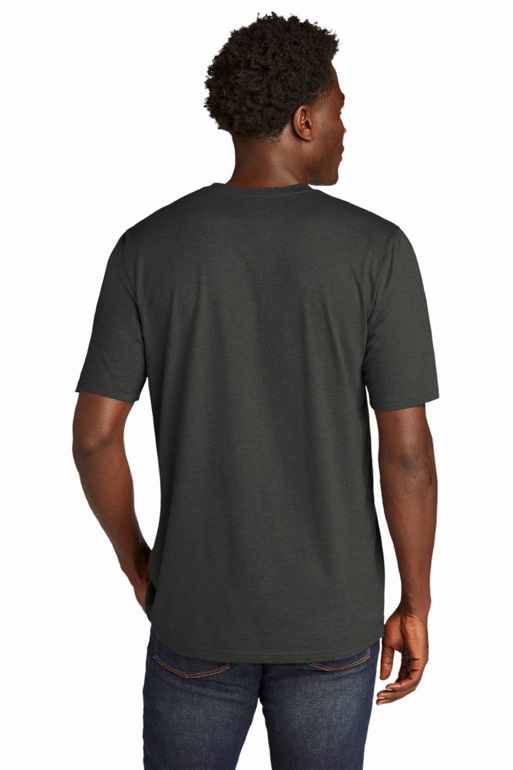 New Era Mens Moisture Wicking Short Sleeve Crewneck T-Shirt - Graphite Grey