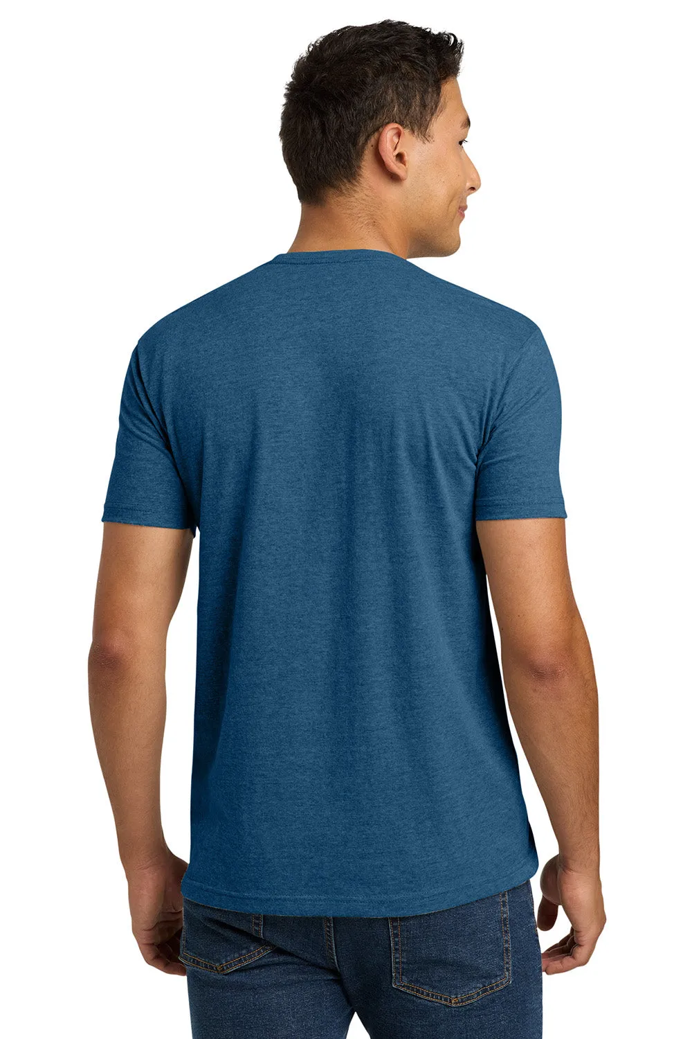 Next Level Mens CVC Jersey Short Sleeve Crewneck T-Shirt - Heather Cool Blue