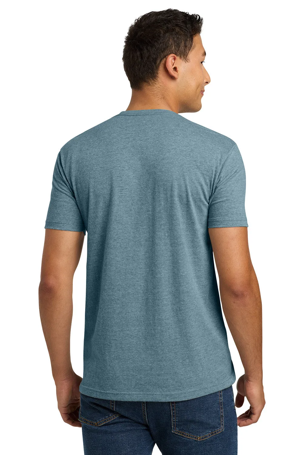 Next Level Mens CVC Jersey Short Sleeve Crewneck T-Shirt - Heather Slate Blue