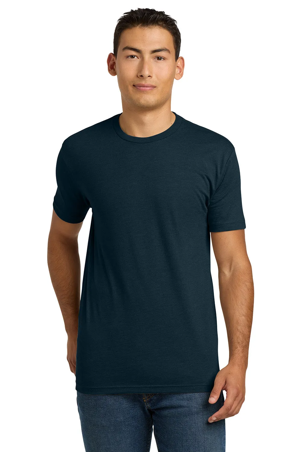 Next Level Mens CVC Jersey Short Sleeve Crewneck T-Shirt - Midnight Navy Blue