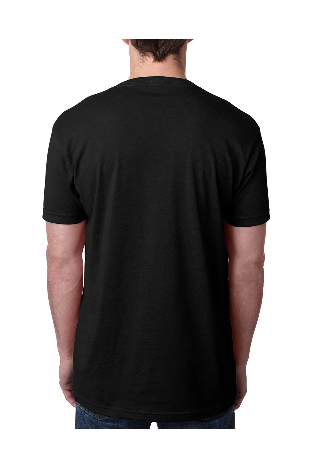 Next Level Mens CVC Jersey Short Sleeve V-Neck T-Shirt - Black