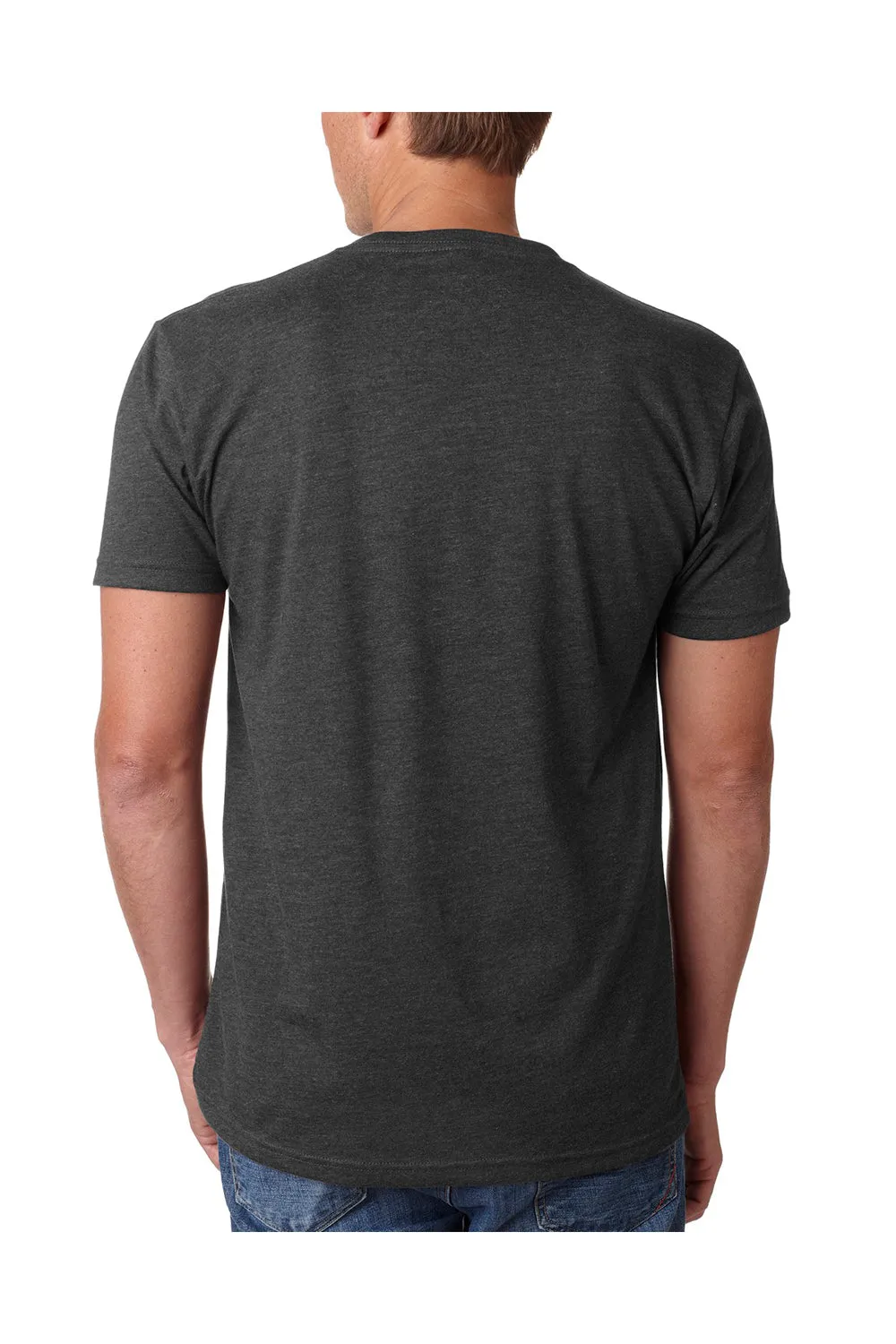 Next Level Mens CVC Jersey Short Sleeve V-Neck T-Shirt - Charcoal Grey