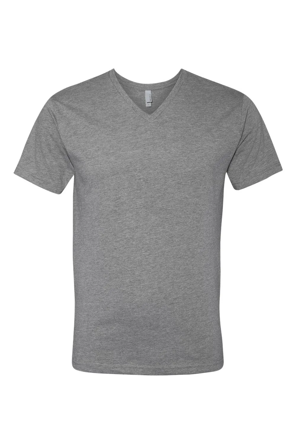 Next Level Mens CVC Jersey Short Sleeve V-Neck T-Shirt - Heather Dark Grey