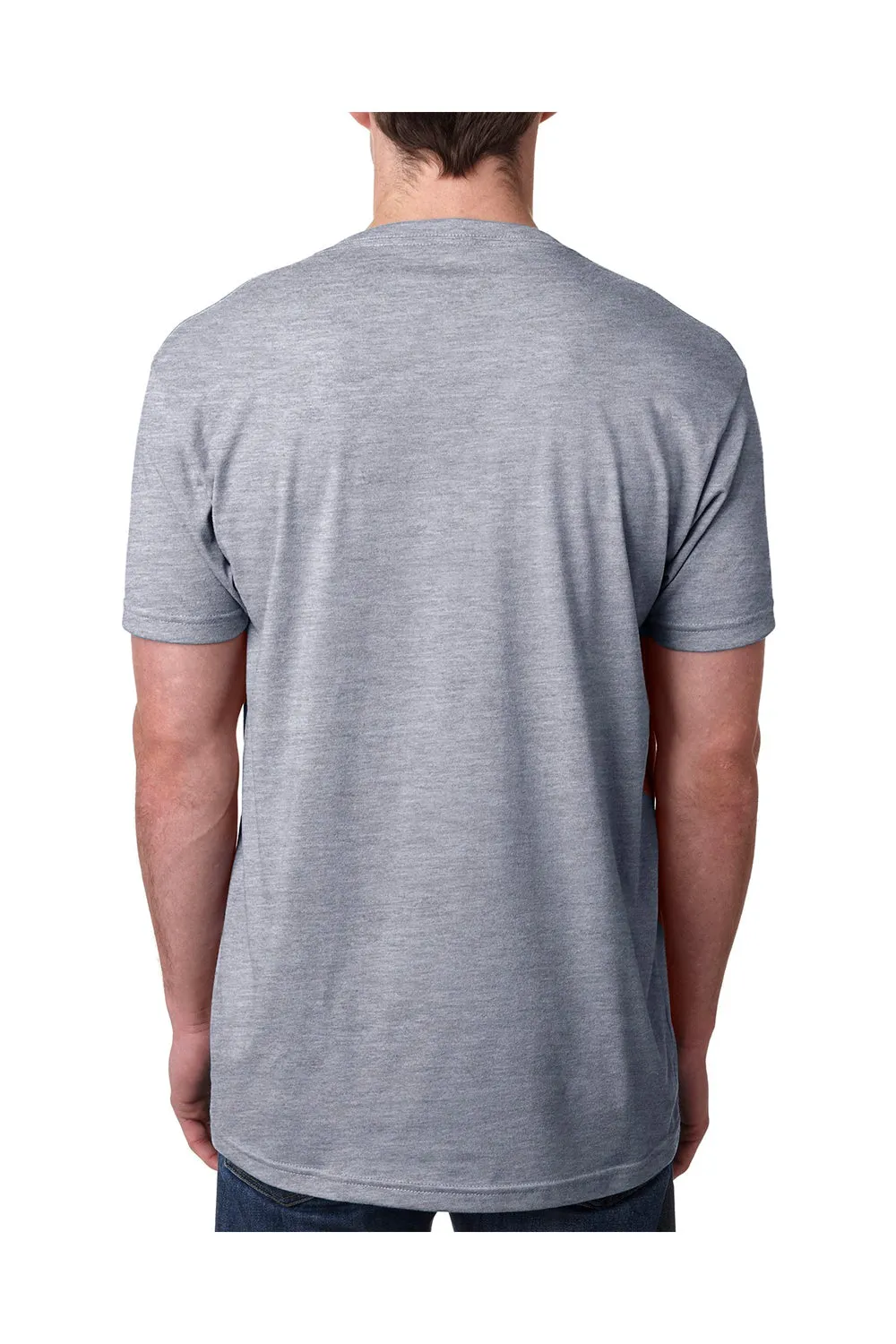 Next Level Mens CVC Jersey Short Sleeve V-Neck T-Shirt - Heather Dark Grey