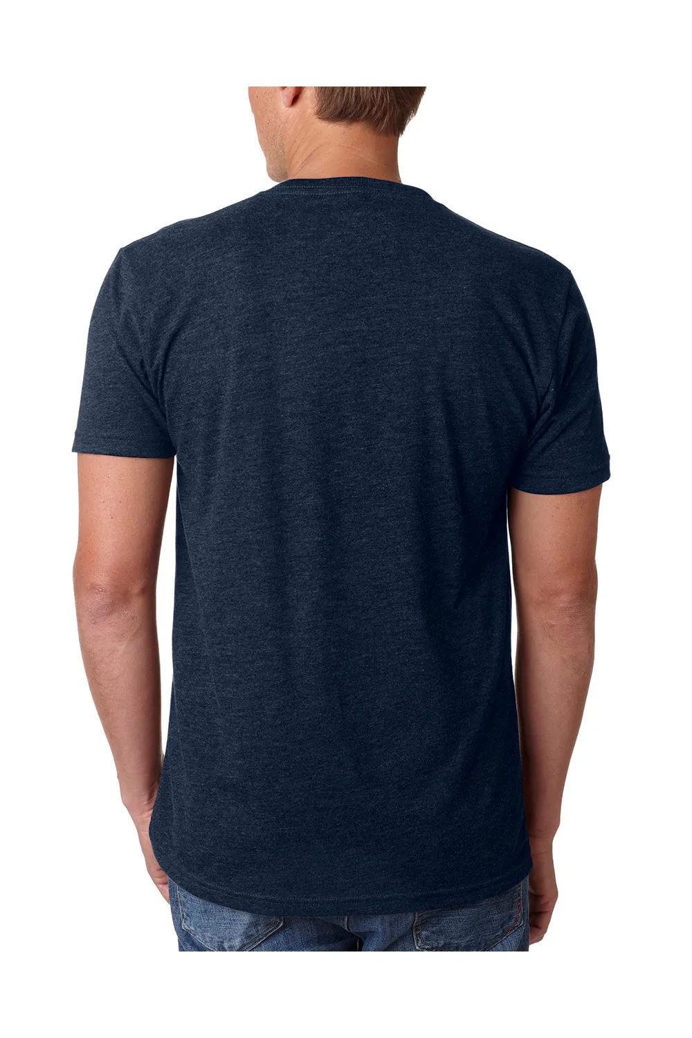 Next Level Mens CVC Jersey Short Sleeve V-Neck T-Shirt - Midnight Navy Blue