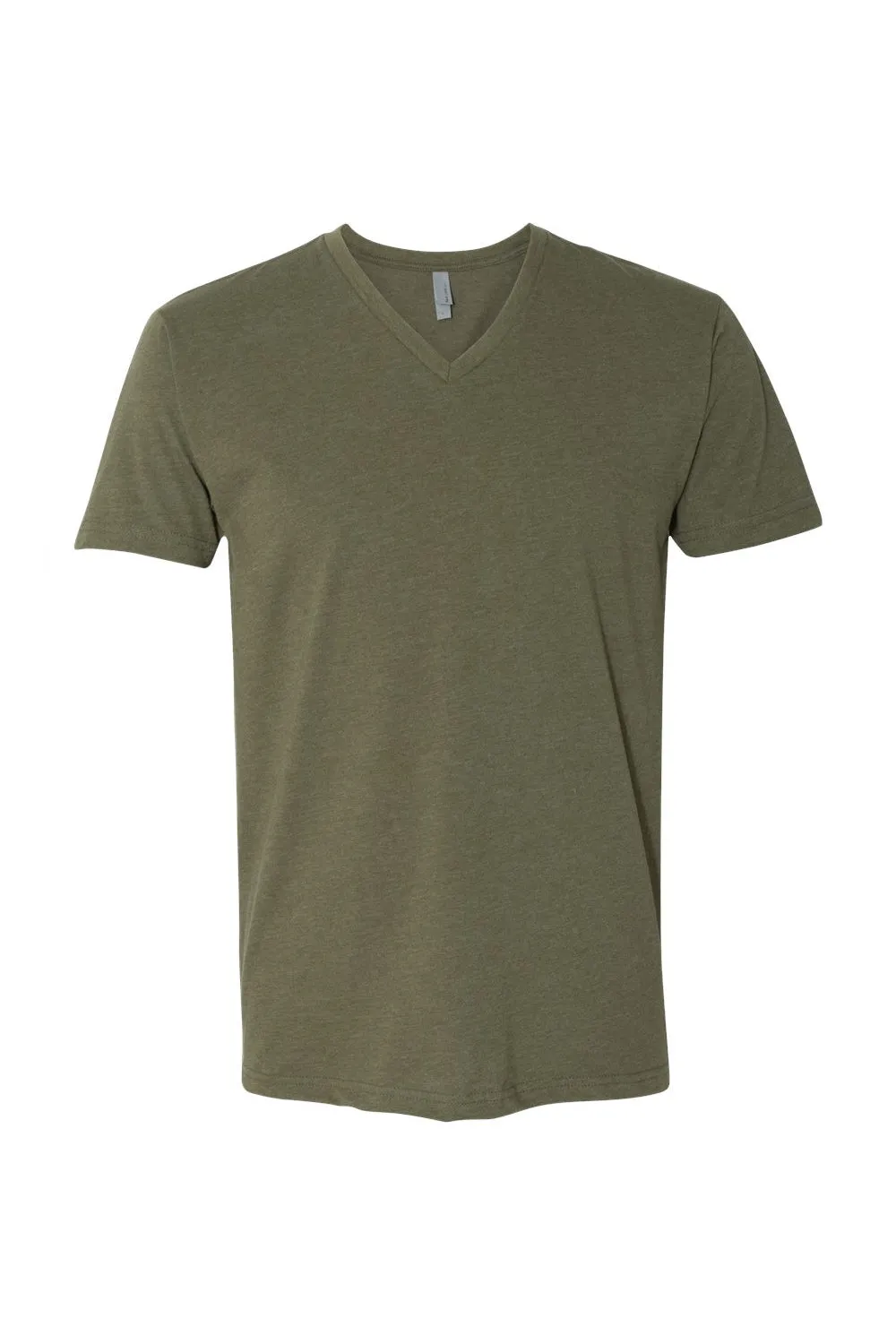 Next Level Mens CVC Jersey Short Sleeve V-Neck T-Shirt - Military Green