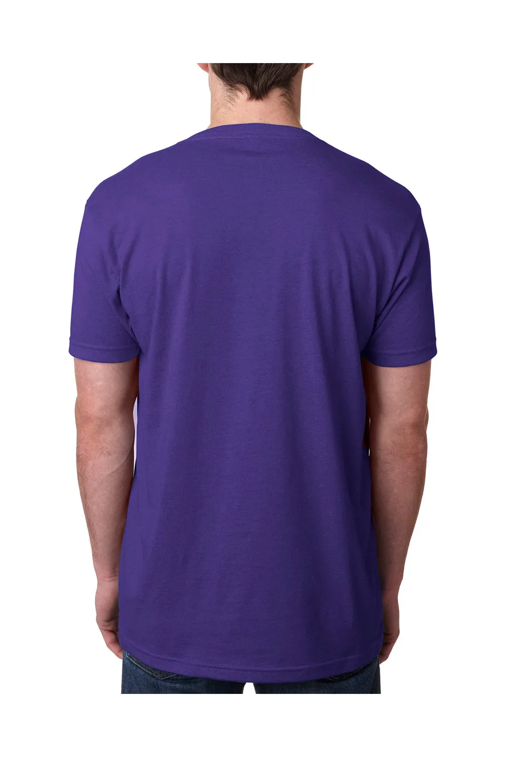 Next Level Mens CVC Jersey Short Sleeve V-Neck T-Shirt - Purple Rush