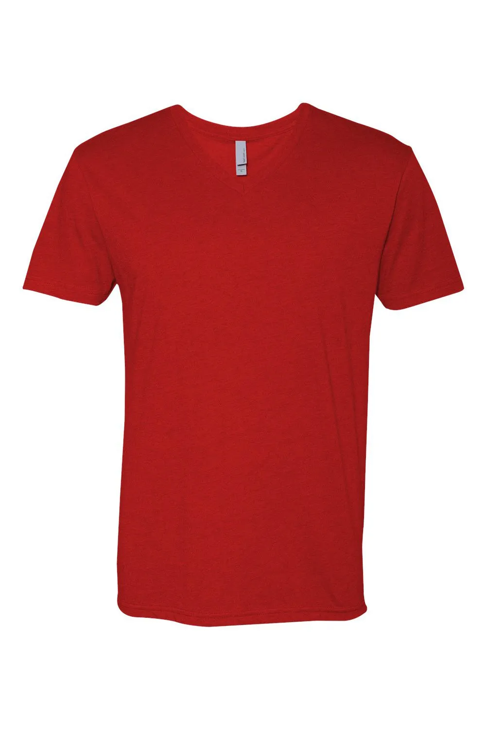 Next Level Mens CVC Jersey Short Sleeve V-Neck T-Shirt - Red