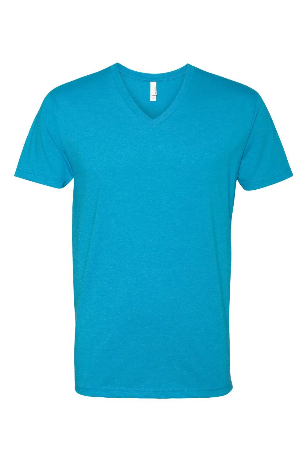 Next Level Mens CVC Jersey Short Sleeve V-Neck T-Shirt - Turquoise Blue