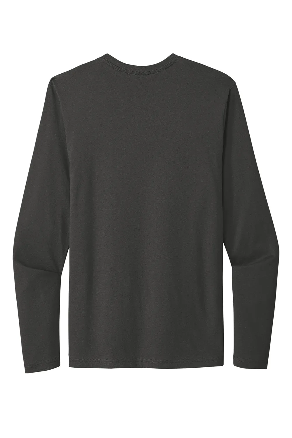 Next Level Mens Fine Jersey Long Sleeve Crewneck T-Shirt - Heavy Metal Grey