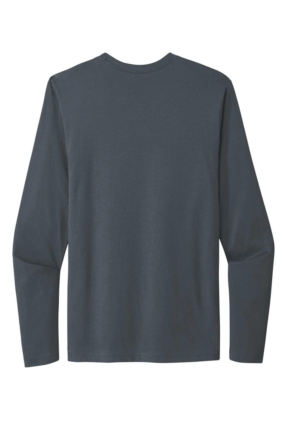Next Level Mens Fine Jersey Long Sleeve Crewneck T-Shirt - Indigo Blue