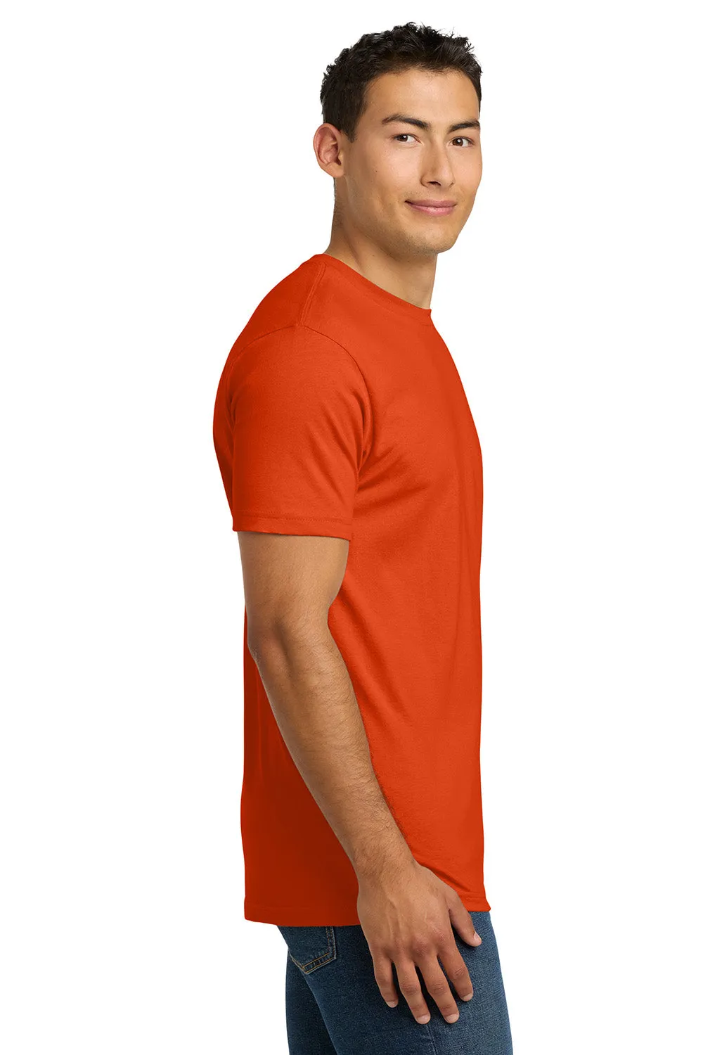 Next Level Mens Fine Jersey Short Sleeve Crewneck T-Shirt - Classic Orange