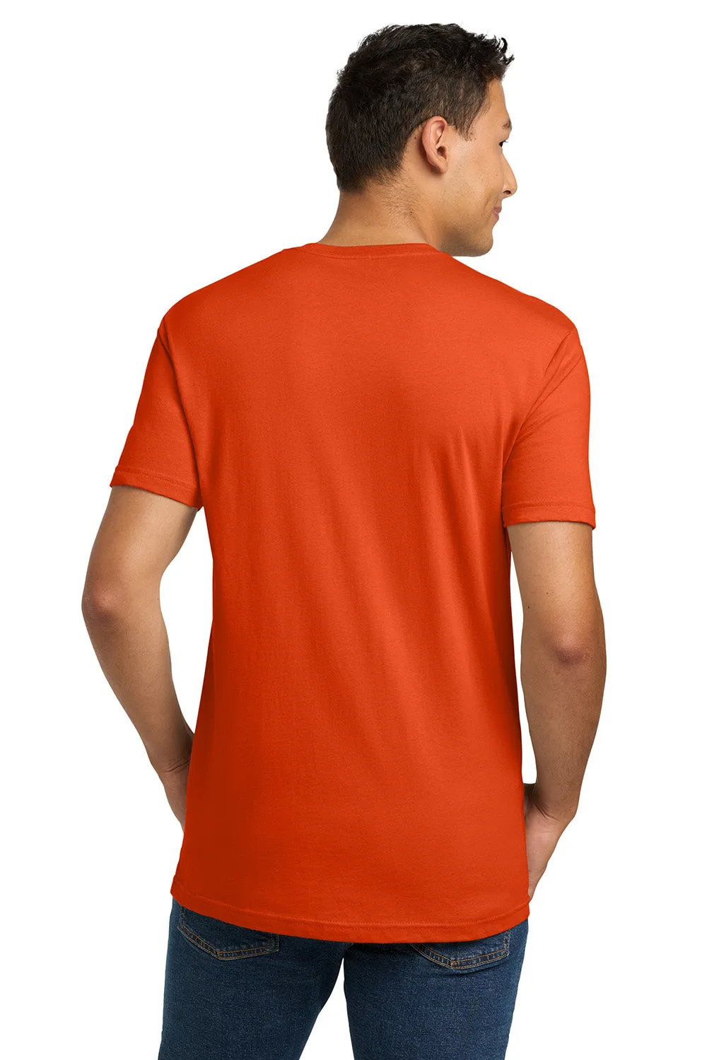 Next Level Mens Fine Jersey Short Sleeve Crewneck T-Shirt - Classic Orange