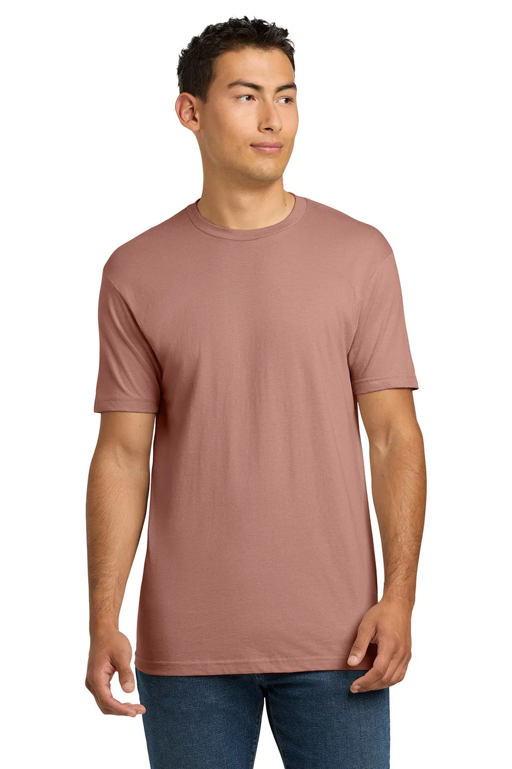 Next Level Mens Fine Jersey Short Sleeve Crewneck T-Shirt - Desert Pink