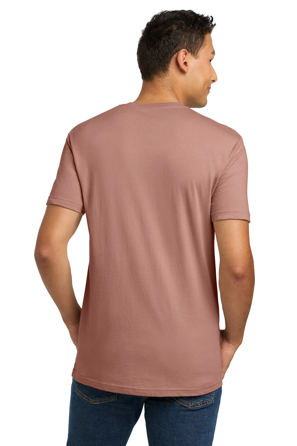 Next Level Mens Fine Jersey Short Sleeve Crewneck T-Shirt - Desert Pink