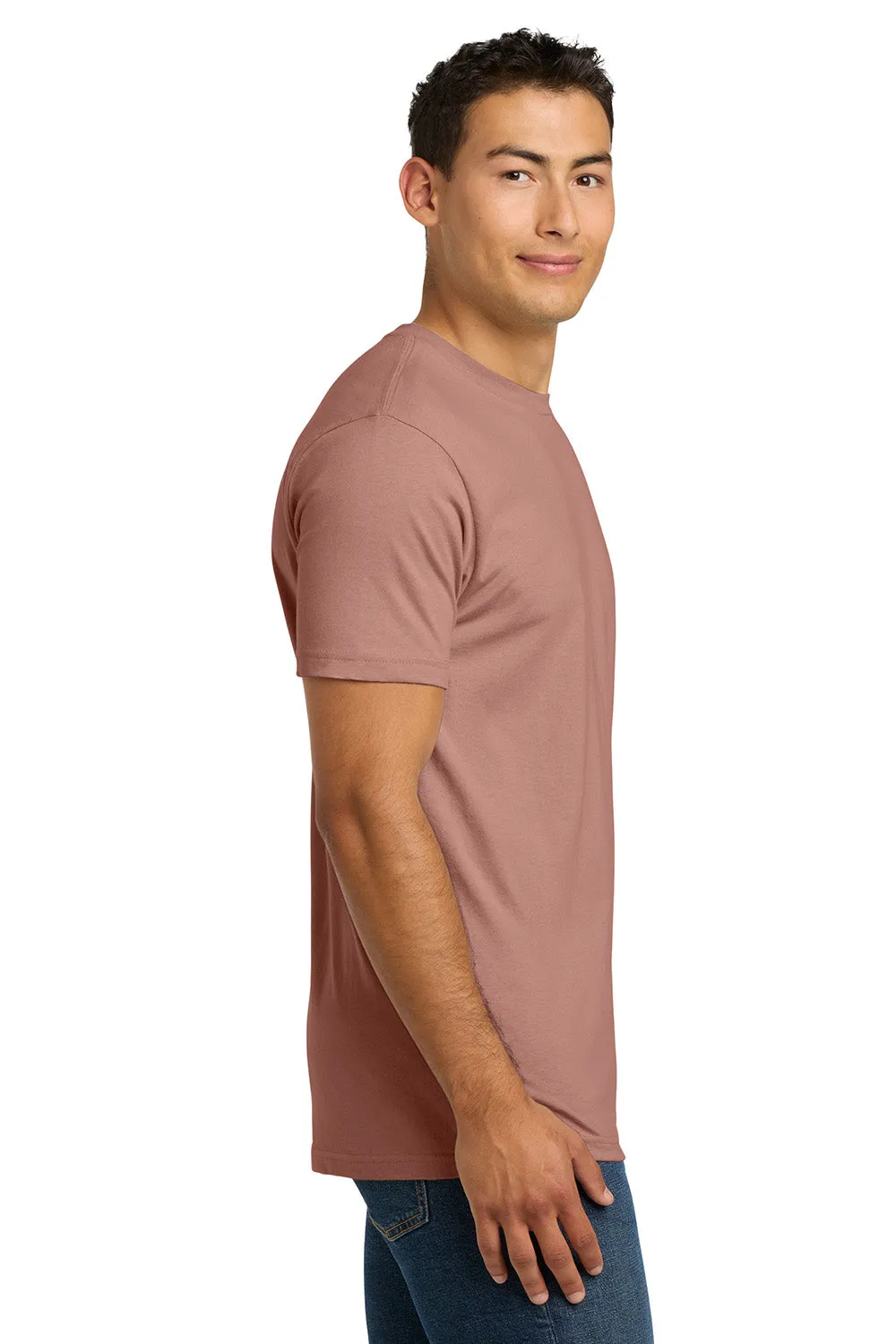 Next Level Mens Fine Jersey Short Sleeve Crewneck T-Shirt - Desert Pink