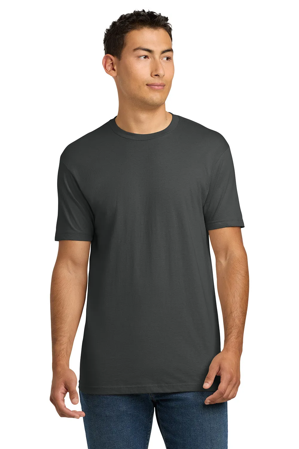 Next Level Mens Fine Jersey Short Sleeve Crewneck T-Shirt - Heavy Metal Grey