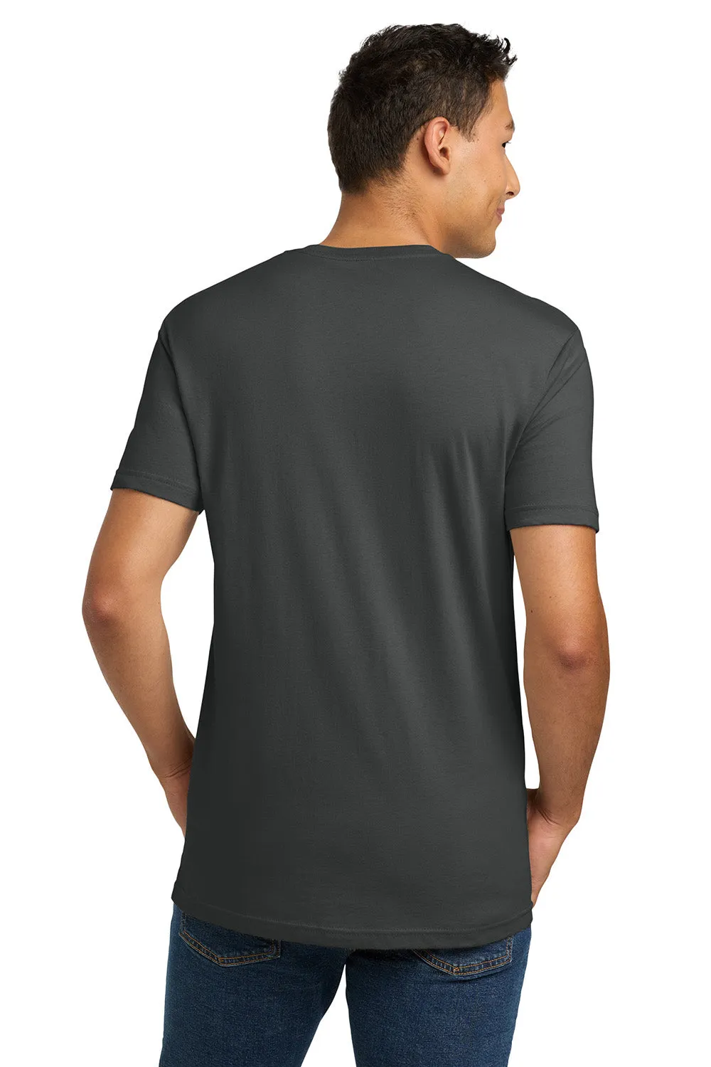 Next Level Mens Fine Jersey Short Sleeve Crewneck T-Shirt - Heavy Metal Grey