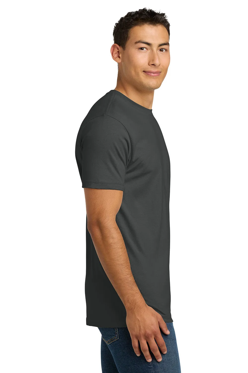 Next Level Mens Fine Jersey Short Sleeve Crewneck T-Shirt - Heavy Metal Grey