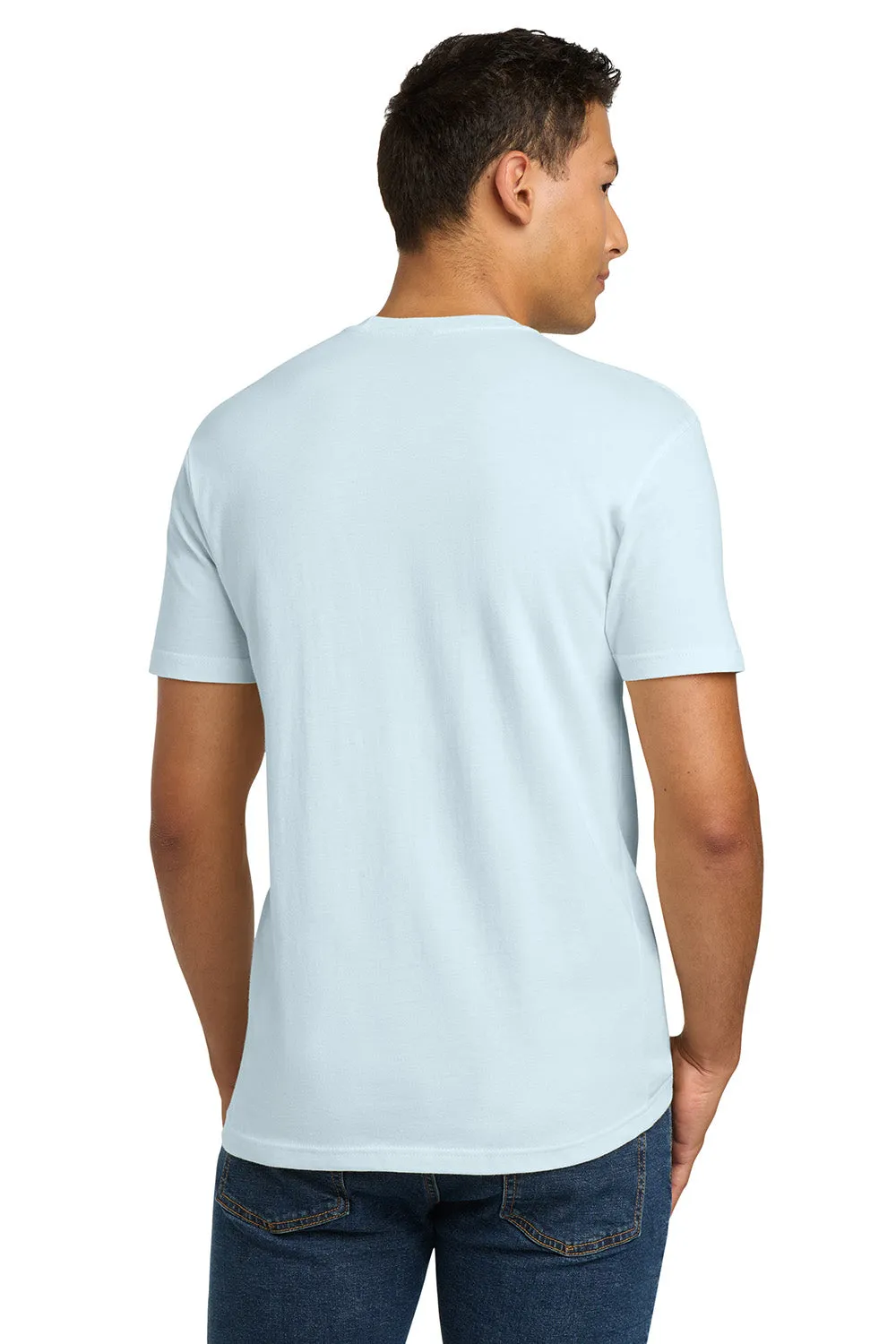 Next Level Mens Fine Jersey Short Sleeve Crewneck T-Shirt - Light Blue