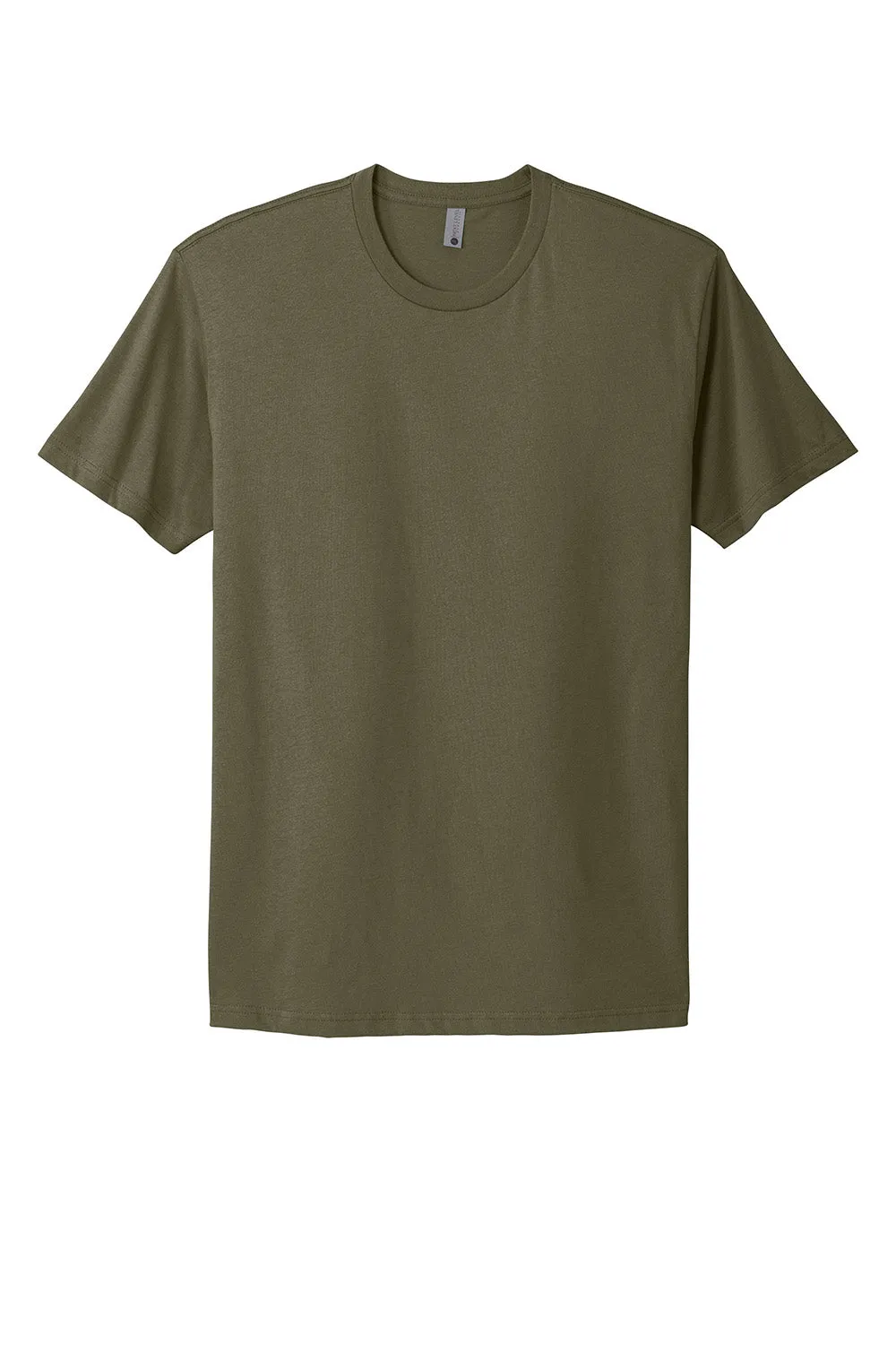 Next Level Mens Fine Jersey Short Sleeve Crewneck T-Shirt - Military Green