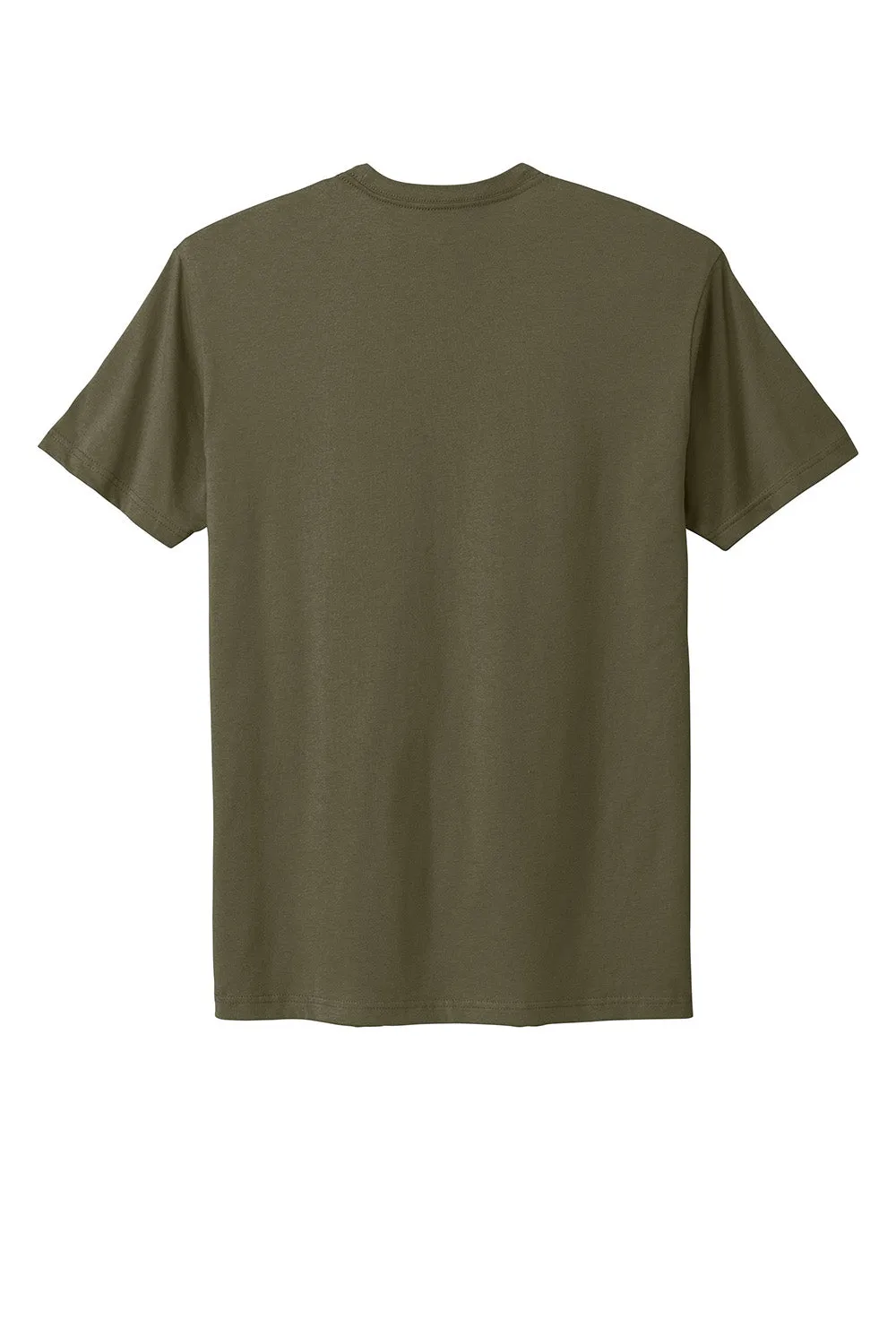 Next Level Mens Fine Jersey Short Sleeve Crewneck T-Shirt - Military Green