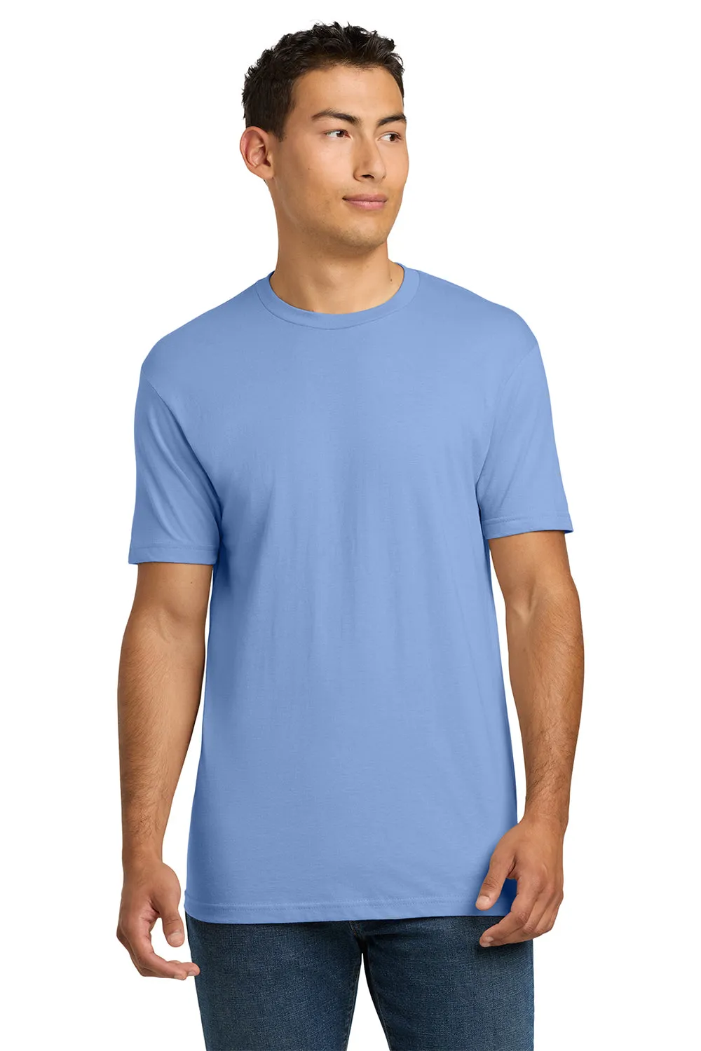 Next Level Mens Fine Jersey Short Sleeve Crewneck T-Shirt - Peri Blue