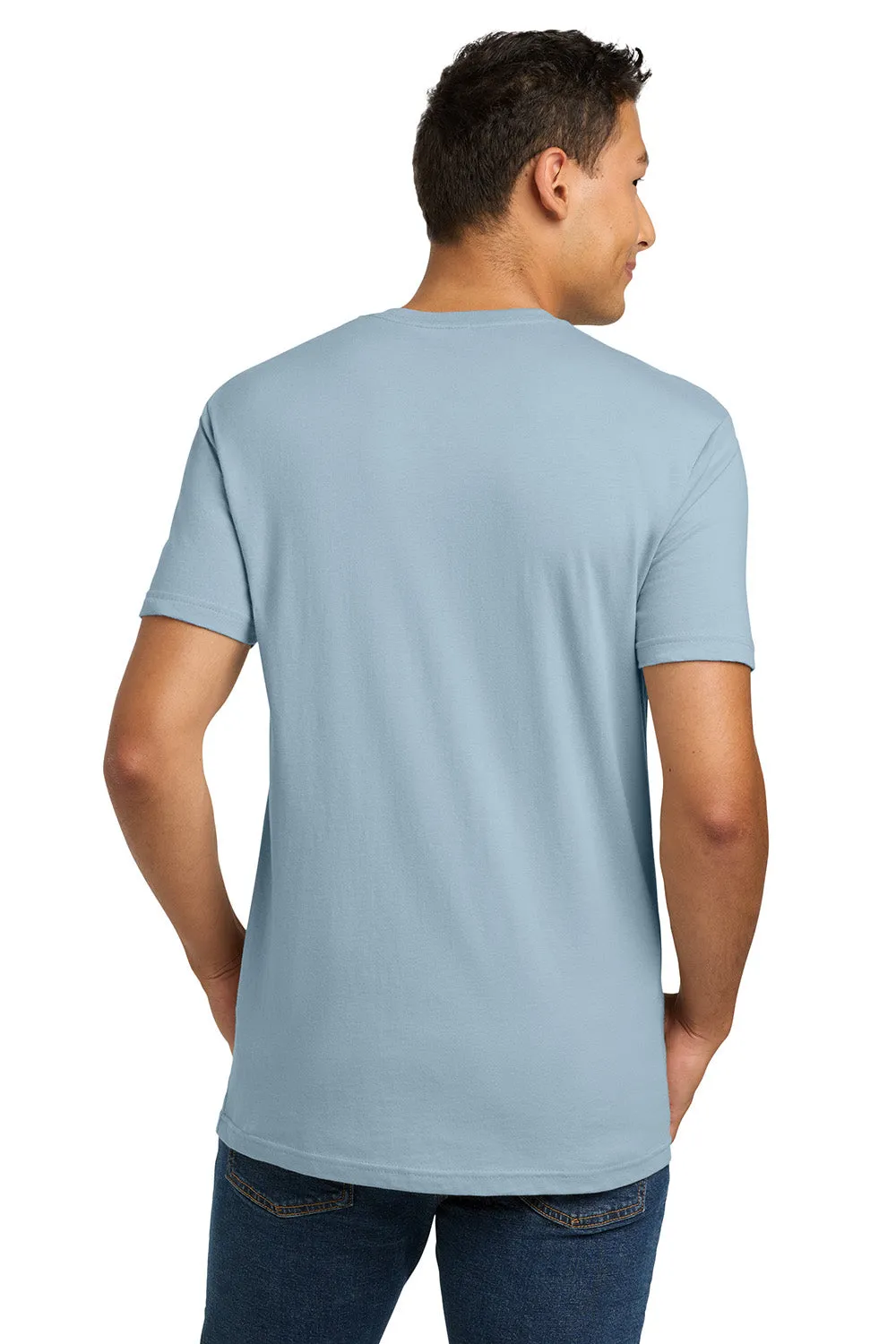 Next Level Mens Fine Jersey Short Sleeve Crewneck T-Shirt - Stonewash Denim Blue