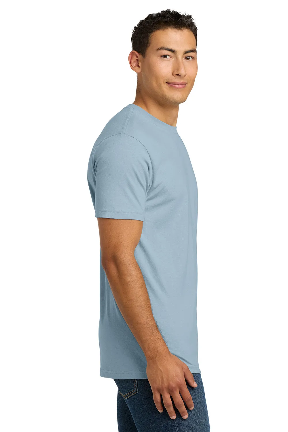 Next Level Mens Fine Jersey Short Sleeve Crewneck T-Shirt - Stonewash Denim Blue